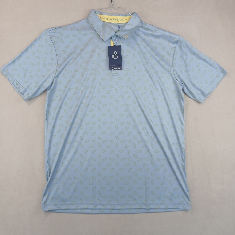 Swannies XL Mens Polo Shirt Golf NWT Geometric Stretch Performance 23x29